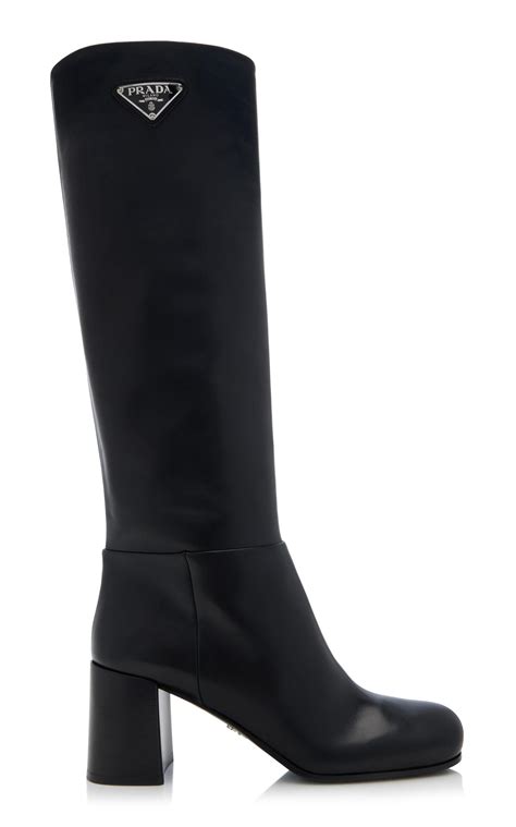 stivali carrarmato prada|Stivali Leather Knee Boots By Prada .